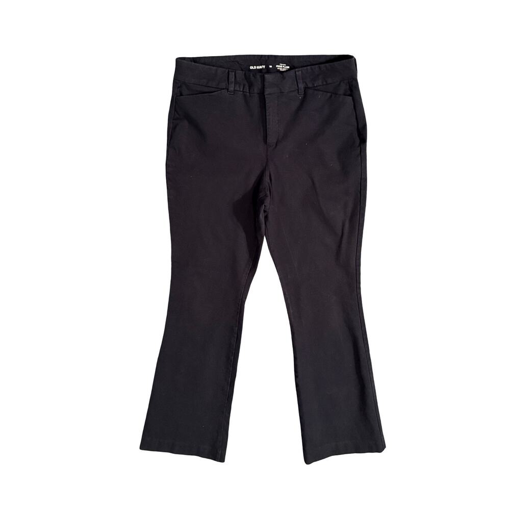 Old Navy Pixie Flare Pants Womens Size 10 Blue High Rise Pockets Stretch Comfort